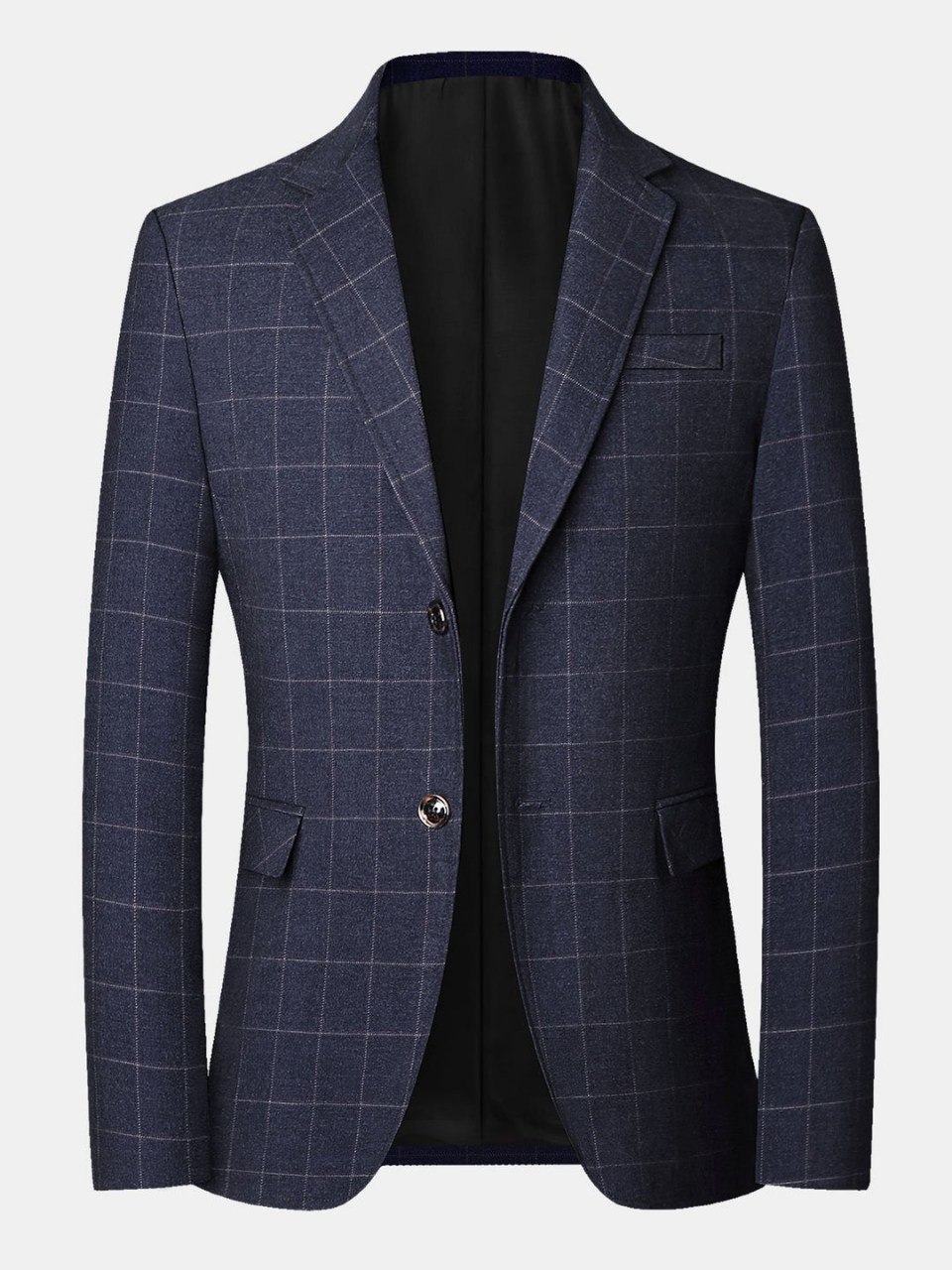Sporty Blazer Men'S Vintage Plaid Blazer